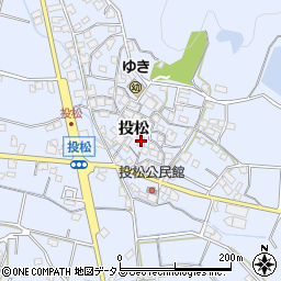 兵庫県加古川市志方町投松161周辺の地図