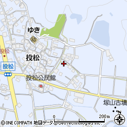 兵庫県加古川市志方町投松91周辺の地図