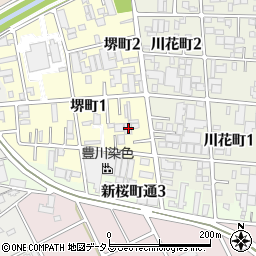 愛知県豊川市堺町1丁目22周辺の地図