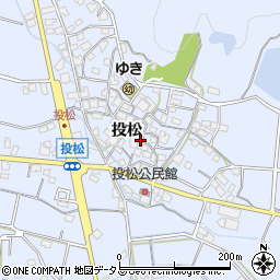 兵庫県加古川市志方町投松160周辺の地図
