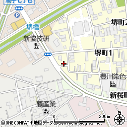 愛知県豊川市堺町1丁目63周辺の地図