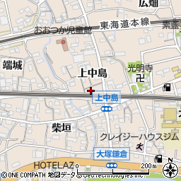 愛知県蒲郡市大塚町上中島5周辺の地図