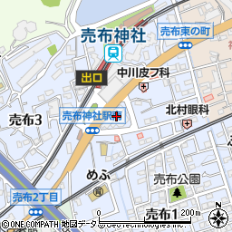 スクールＩＥ売布神社駅前校周辺の地図