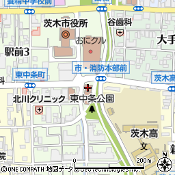 茨木市消防本部予防課危険物関係周辺の地図