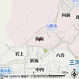 愛知県蒲郡市鹿島町折坂周辺の地図