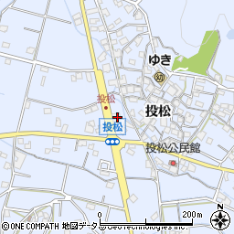 兵庫県加古川市志方町投松353周辺の地図