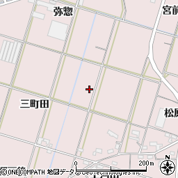 愛知県西尾市一色町池田周辺の地図