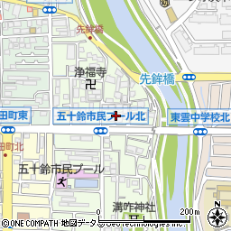 大阪府茨木市五十鈴町4周辺の地図