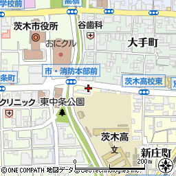リパーク茨木新庄町第３駐車場周辺の地図