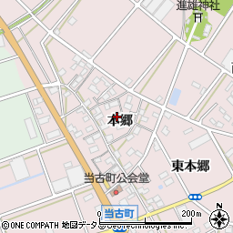 愛知県豊川市当古町本郷周辺の地図