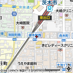 ビジョンメガネ東茨木店周辺の地図