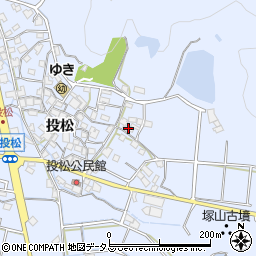 兵庫県加古川市志方町投松83周辺の地図