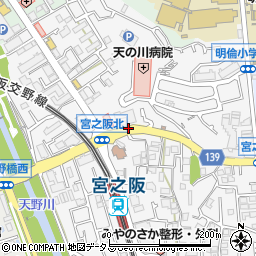 宮之阪周辺の地図