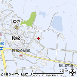 兵庫県加古川市志方町投松81周辺の地図