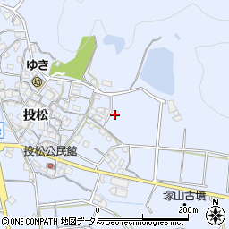 兵庫県加古川市志方町投松85周辺の地図