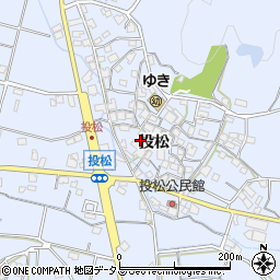 兵庫県加古川市志方町投松201周辺の地図