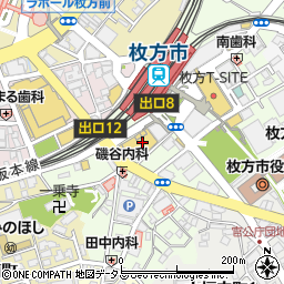 ＴＨＲＥＥＰＰＹ枚方市駅前店周辺の地図