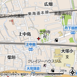 愛知県蒲郡市大塚町上中島85周辺の地図