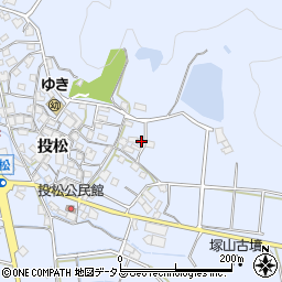 兵庫県加古川市志方町投松81-1周辺の地図