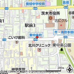 タイムズ茨木第２６駐車場周辺の地図