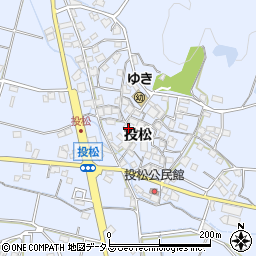 兵庫県加古川市志方町投松199周辺の地図