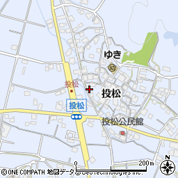 兵庫県加古川市志方町投松208周辺の地図