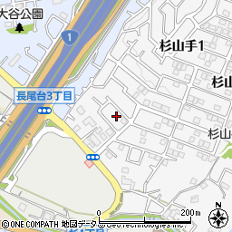 大阪府枚方市杉山手1丁目7周辺の地図