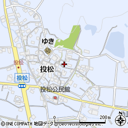 兵庫県加古川市志方町投松124周辺の地図