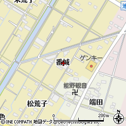 愛知県西尾市一色町一色番城周辺の地図