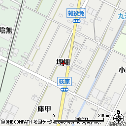 愛知県西尾市吉良町荻原埋畑周辺の地図