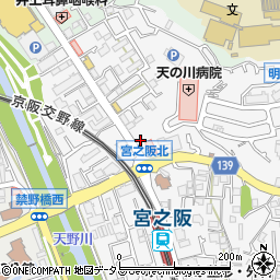 おたからや　宮之阪店周辺の地図