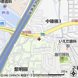 大阪府茨木市紫明園1-38周辺の地図