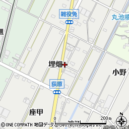 愛知県西尾市吉良町荻原埋畑72-1周辺の地図