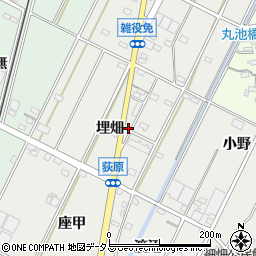 愛知県西尾市吉良町荻原埋畑72周辺の地図