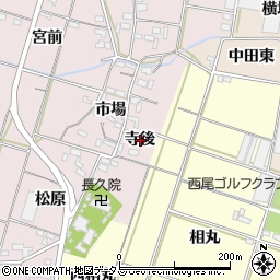愛知県西尾市一色町池田寺後周辺の地図
