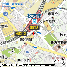 江戸前 びっくり寿司 枚方店周辺の地図