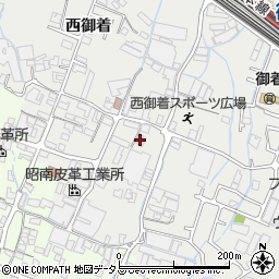 兵庫県姫路市御国野町西御着498周辺の地図