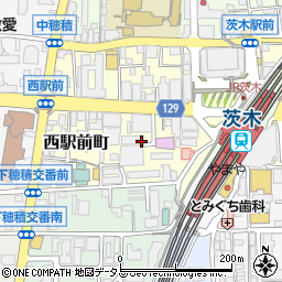 茨木市西駅前町自転車駐車場周辺の地図