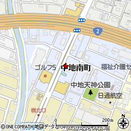 兵庫県姫路市中地南町周辺の地図