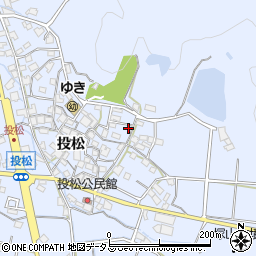 兵庫県加古川市志方町投松128周辺の地図