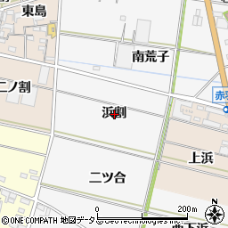 愛知県西尾市一色町赤羽浜割周辺の地図