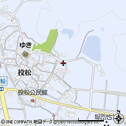 兵庫県加古川市志方町投松75周辺の地図