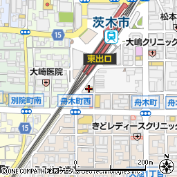 ローソン阪急茨木市駅南店周辺の地図