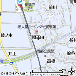 京都府綴喜郡井手町多賀帽子田周辺の地図