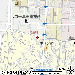 大阪府池田市神田4丁目1-23周辺の地図