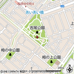 吉尾公園トイレ周辺の地図