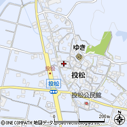 兵庫県加古川市志方町投松212周辺の地図