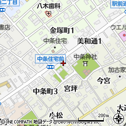 愛知県豊川市美和通1丁目17周辺の地図