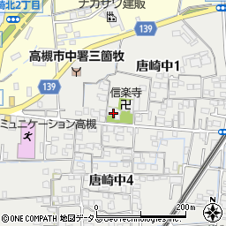 皆念寺周辺の地図