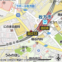 すき家京阪枚方市駅前店周辺の地図